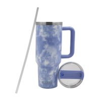 Iconix 1.2L Stainless Steel Travel Flask - with Silicone Lid (Blue Tie-Dye): 