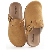 Chenshia Ajustable Buckle Slip-On Clogs -Unisex Lightweight, Non-Slip Sole - Honey: 
