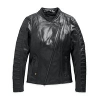 Women's Ozello Perforated Leather Jacket - S: 