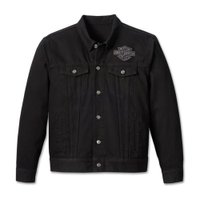 Men's Denim Jacket - Black - 2XL: 