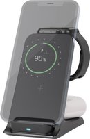 Goobay 3-in-1 Wireless Qi Charger (Black): 