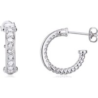 Dhia Jewellery Petite Hoop Earrings with Swarovski Crystals: 