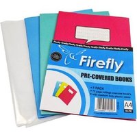 Firefly A4 F&M 72Pg Pre-Covered College Exercise Books - Coloured (3 Pack) - Feint Line & Margin: 