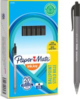 Paper Mate InkJoy100RT Retractable Ballpoint Pen - Black (Box of 20) - Medium: 