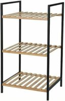 Bathroom Solutions - 3 Tier Natural Bamboo Bathroom Rack: 