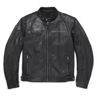 Men's Reflective Skull Leather Jacket - XL: 