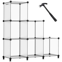 Chenshia 6Cube Closet Storage Organizer,DIY Stackable Plastic Shelving Home - Transparent: 