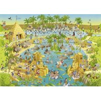 Heye Marino Degano Funky Zoo Nile Habitat Jigsaw Puzzle (1000 Piece): 