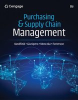 Purchasing and Supply Chain Management (Paperback, 8th Edition): Robert Handfield, Larry Giunipero, Robert Monczka