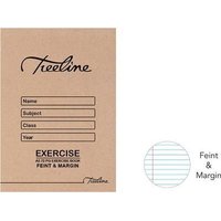 Treeline A5 F&M 72Pg Exercise Books (20 Pack) - Feint Line & Margin: 