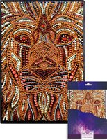 Diamond Paint 5D Special Shape Rhinestone Notebook - (Animal - Lion): 