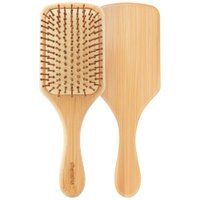 Chenshia Bamboo Bristle Paddle Hairbrush - Firm Detangling & Scalp Massage: 