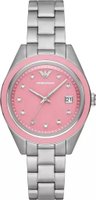 Emporio Armani Women's Three-Hand Date Stainless Steel Watch: 