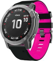 Killer Deals Quick Release Silicone band for Garmin Fenix 5/6/935/945/S60 (22mm) Black+pink: 