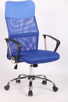 IC3 Blue Mesh High Back Chair with Blue Vegan Leather Accents - TOCC: 