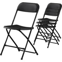 Yin Plastic Folding Chair (Black)(Set of 4) - TOCC: 