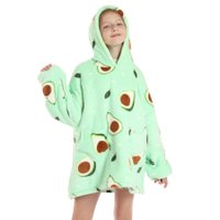 Iconix Kids Oversized Plush Hooded Blanket (Avocado): 