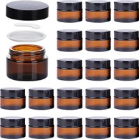 Chenshia 30ml Reusable Makeup Cosmetic Container, Travel Glass Jar - 20pc - Amber Brown: 