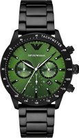 Emporio Armani Men's Chronograph, Black-Tone Stainless Steel Watch: 