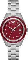 Emporio Armani Women's Three-Hand Date Stainless Steel Watch: 