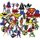 Superheroes character stickers - 50 pieces: 
