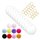 Clear Acrylic Blank Round Keyring Gold Pom Pom Kit - Multicolour (25): 