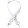 Solid Interchangeable Bag Strap with Gold Clips (White): 