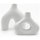 Chenshia Ceramic Donut Vase, Set of 2 - Minimalist Nordic Modern Home Decor - White: 