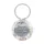 Strong and Courageous Metal and Faux Leather Key Ring: 