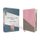 NIV, Personal Size Bible, Large Print, Leathersoft, Pink/Gray, Red Letter, Thumb Indexed, Comfort Print (Leather / fine...