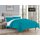 Simply Sleep - Reversible Comforter Set - 90 GSM Micro Fibre - Peacock Blue - Optical White - King - Single - Three Quarter: 