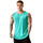Rejuvist Fitness Men's Cut Out Back Tank Top (Turqoise)(Large): 