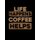 Life Happens Coffee Helps - Funny Quotes and Pun Themed College Ruled Composition Notebook (Paperback): Punny Notebooks