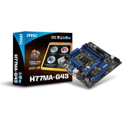 MSI H77MA-G43 Micro ATX Motherboard (LGA 1155)