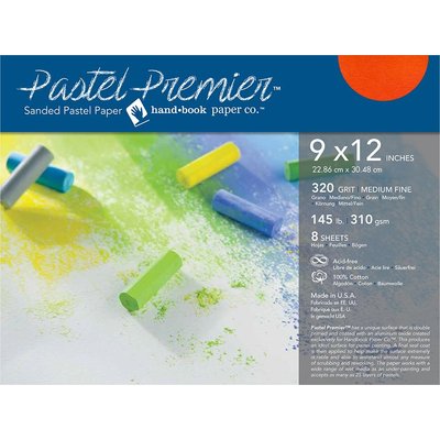 Global Pastel Premier Sanded Pastel Paper - Medium Grit (9 x 12")(Pack of 8)(Terracotta) Image
