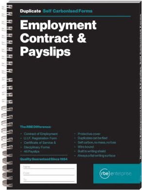 RBE Employment Contract and Payslip Book (Pack of 2) Image