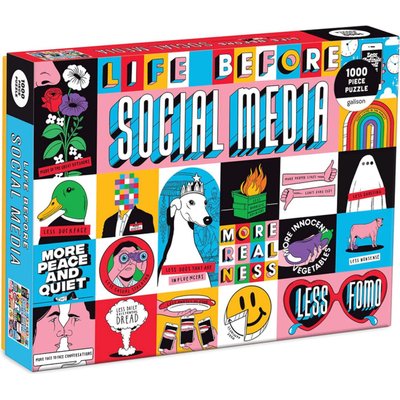 Galison Life Before Social Media Jigsaw Puzzle (1000 Piece) Image