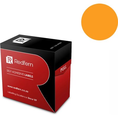 Redfern C19 Colour Code Labels Value Pack (10 Pack)(fluorescent Orange) Image