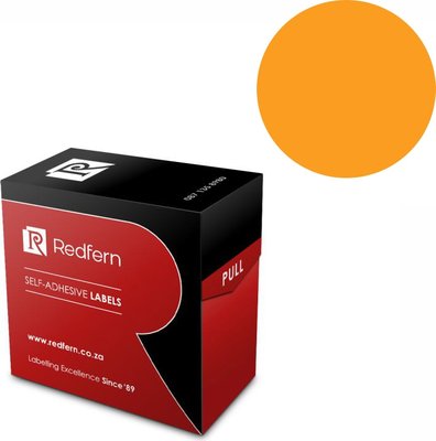 Redfern C25 Colour Code Labels Value Pack (5 Pack)(Fluorescent Orange) Image