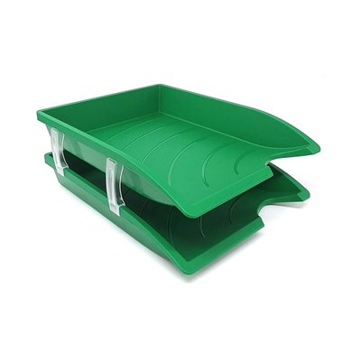 Bantex A4 PP Optima Letter Tray Set (Green) Image