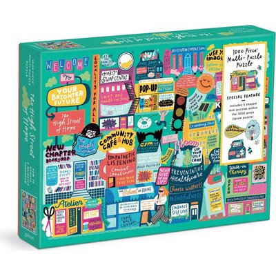 Galison The High Street of Hope Multi-Puzzle Jigsaw Puzzle (1000 Piece) Image