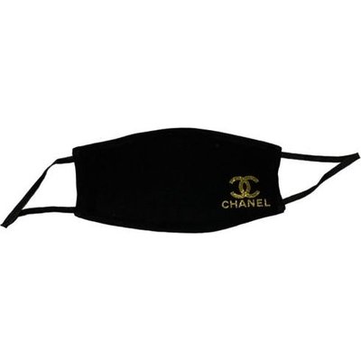 Printed Cotton Face Mask (Chanel Gold) Image