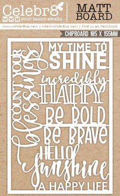 Celebr8 Matt Board Equi - Mini Words Image