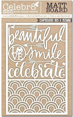 Celebr8 Imperfectly Perfect Matt Board Equi - Mini Words  (105 x 155mm) Image