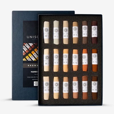 Unison Colour Brown Earth 1 - 18 Soft Pastel Set (Set of 18) Image