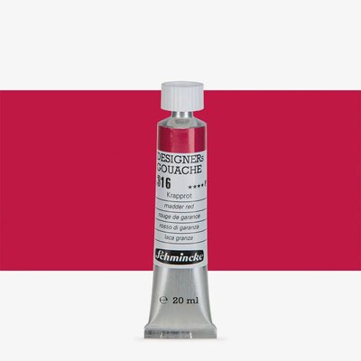 Schmincke Designers Gouache Paint - Madder Red 316 (20ml) Image
