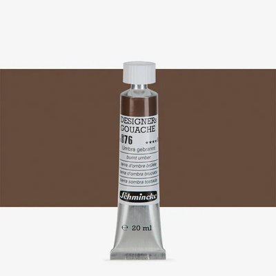 Schmincke Designer's Gouache Paint - Burnt Umber (20 ml) Image