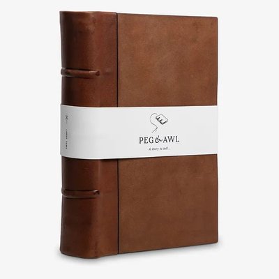 Peg and Awl Harper Hand-Bound Leather Journal (Brown)(380 Pages)(130gsm)(23.88 x 16.76cm) Image
