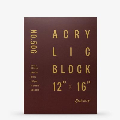 Jackson's Acrylic Paper Block (290gsm)(15 Sheets)(30x41cm) Image
