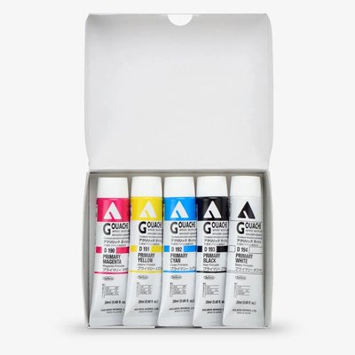 Holbein Acryla Gouache Set - Primary Colours (Set of 5)(20ml) Image